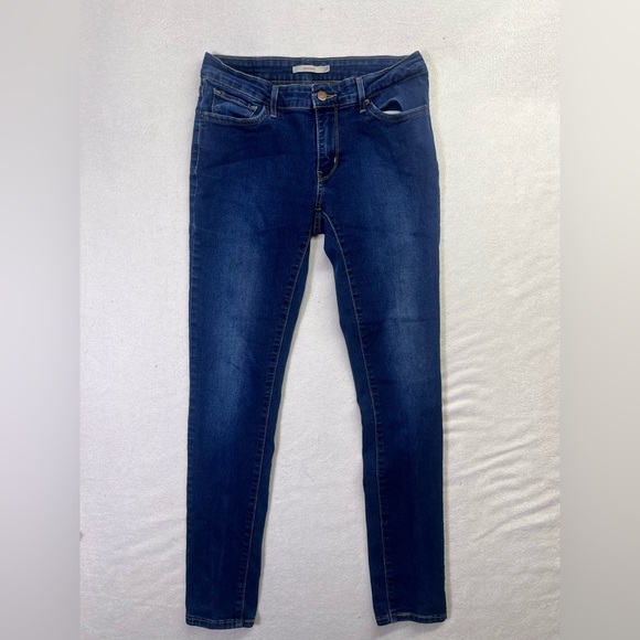 Levi’s 711 Skinny Jeans Womens 29 Waist Blue Denim Stretch Cute Chic 1736 - Picture 1 of 10